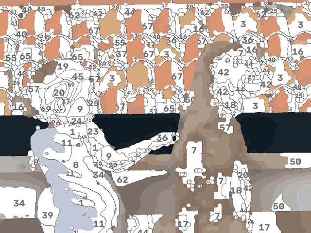 A half-painted template